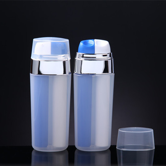 20ml 40ml Plastic dual chamber plastic bottle, double pump cream bottle, empty dual nozzle container