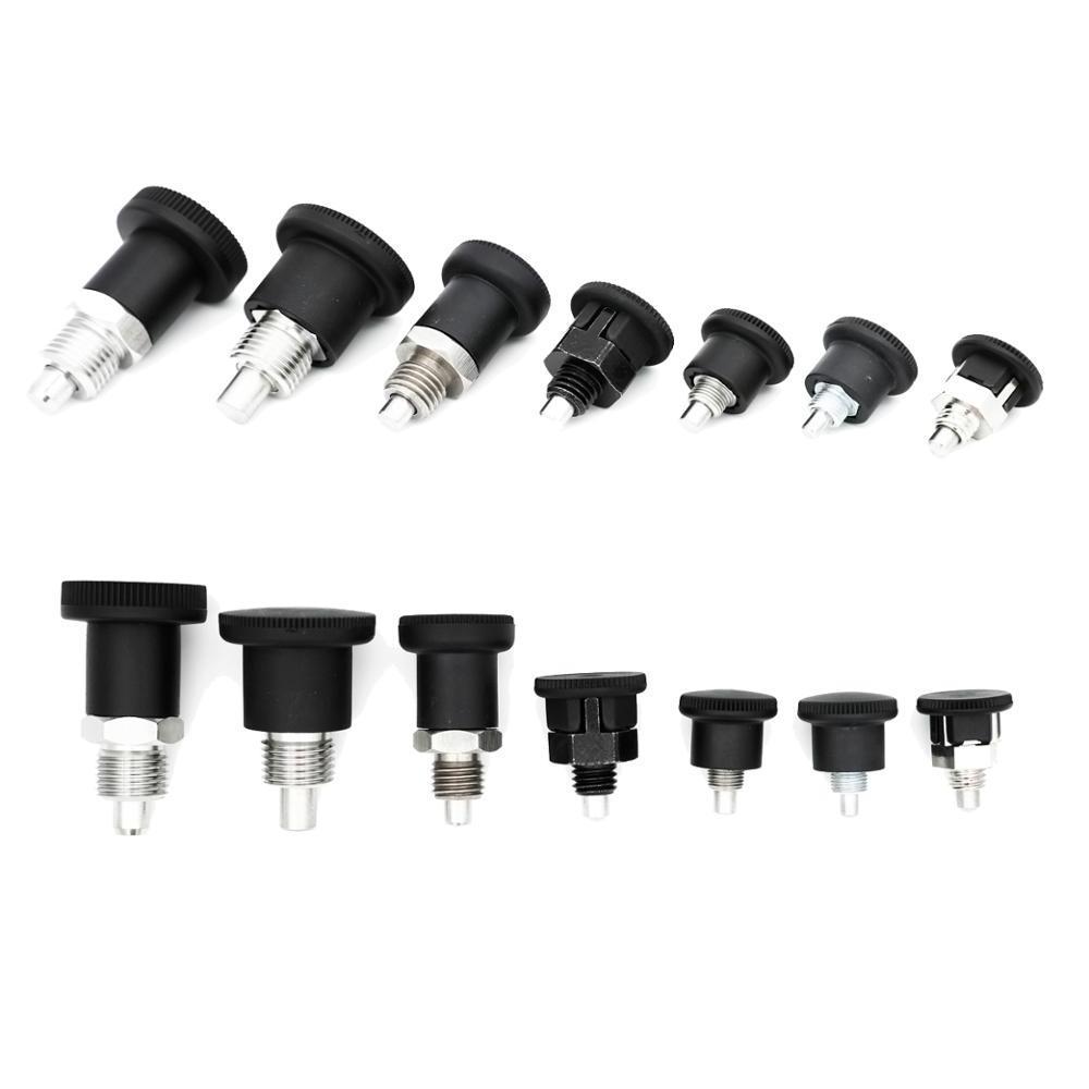 Dongguan high Precise mini indexing plunger retractable thread spring loaded locking index plungers pin with plastic knob