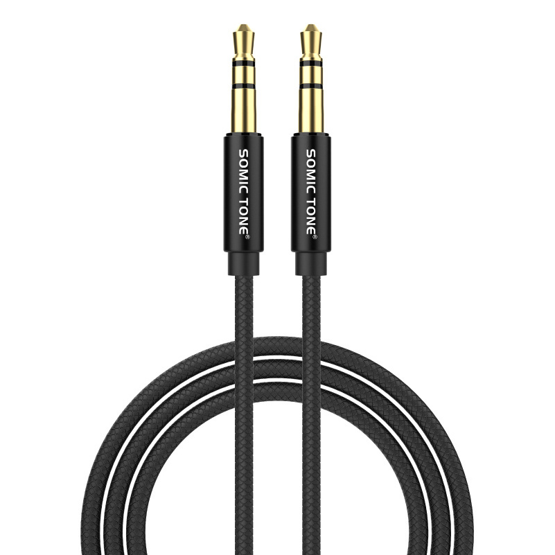 3.5mm Aux Audio Cable for Stereo Speaker or Subwoofer with Gold-Plated Plugs