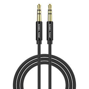 3.5mm Aux Audio Cable for Stereo Speaker or Subwoofer with Gold-Plated Plugs