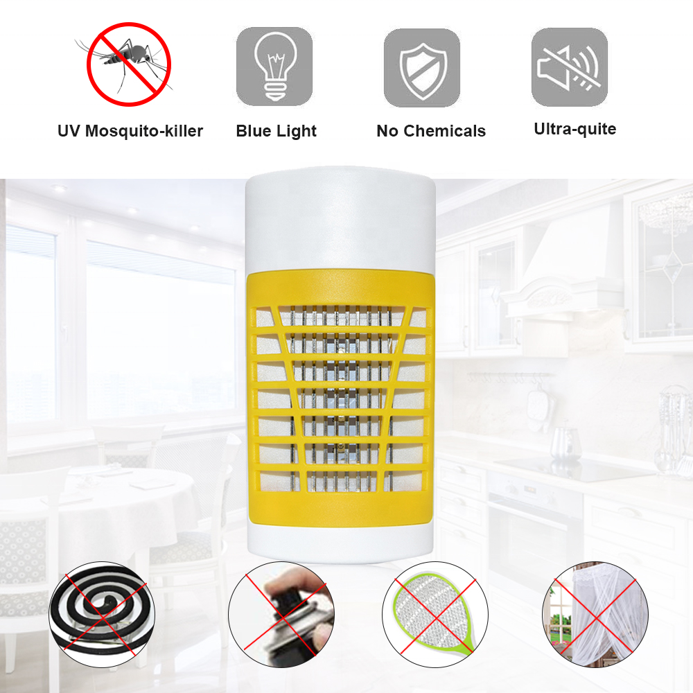 AC110-220V Indoor Mosquito Killer Lamp Mosquito Repellent Lamp with Light Sensor Plug-in Bug Zapper