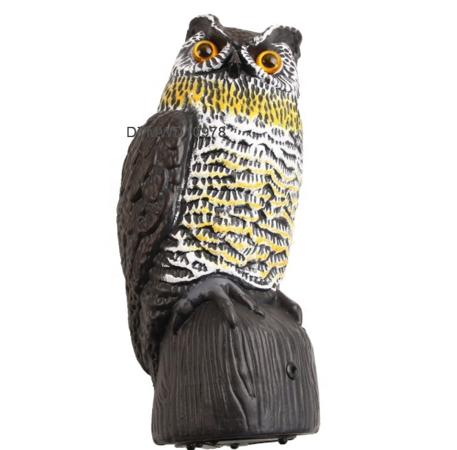 Solar Realistic Owl Killer Hunting Scarecrow Decoy Energy Crops Repellent Bird Garden Tools Rodent Pest Repeller