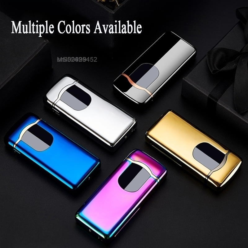 Creative Plasma Lighter Windproof Electric Candle Lighters Single Arc Super Firepower Power USB Rechargeable Lighter