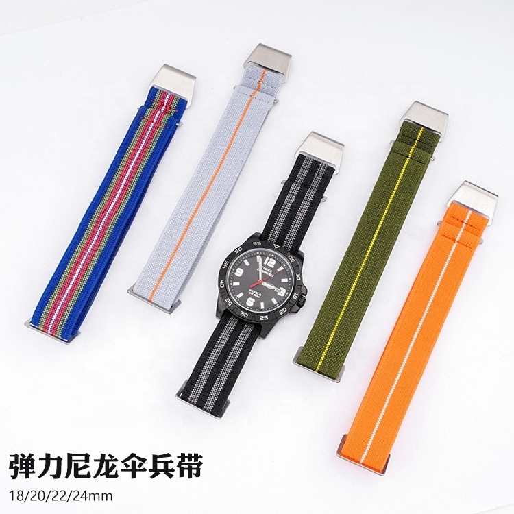 Parachute Elastic Nylon Strap Substitute  Woven Strap Outdoor Sports Strap 18 20 22 24mm