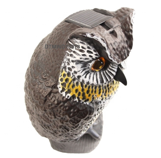 Solar Realistic Owl Killer Hunting Scarecrow Decoy Energy Crops Repellent Bird Garden Tools Rodent Pest Repeller