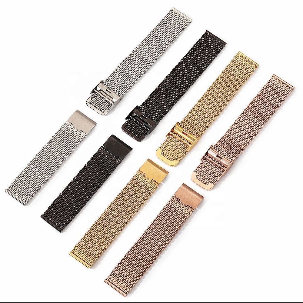 Universal Milanese Loop Watch Band 18mm 20mm 22mm 24mm  Women Men Mesh Stainless Steel Replacement Strap Wrist Bracelet