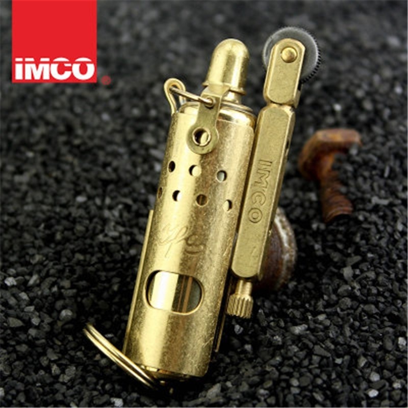 Genuine IMCO pure copper trenches oil lighter,Bowers Powell Kilo Lighter,Personal Retro Windproof Old Gasoline Lighter