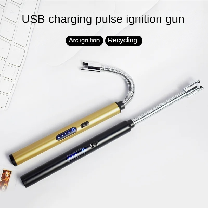 USB Arc Ignition Gun with Logo, Ideal for Home and Kitchen Gas Stove Ignition, Outdoor Barbecue and Camping Lighter