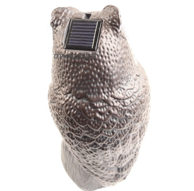 Solar Realistic Owl Killer Hunting Scarecrow Decoy Energy Crops Repellent Bird Garden Tools Rodent Pest Repeller