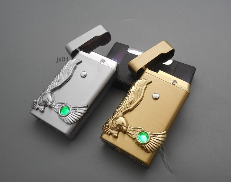 Embossed Eagle Inflatable Touch Electronic Induction Lighter Personality Thin Windproof Gas Lighter