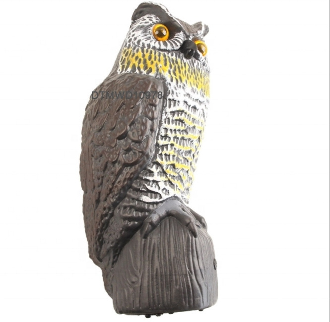 Solar Realistic Owl Killer Hunting Scarecrow Decoy Energy Crops Repellent Bird Garden Tools Rodent Pest Repeller