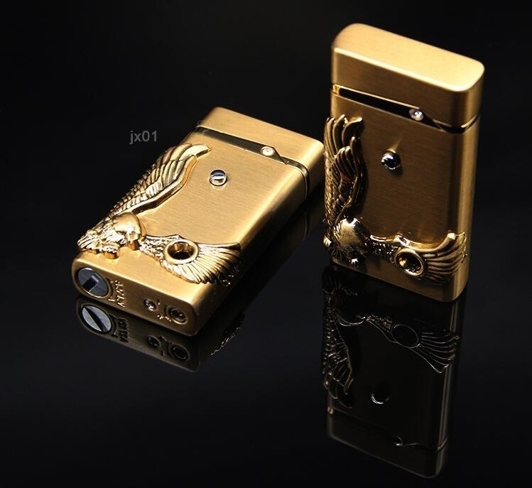 Embossed Eagle Inflatable Touch Electronic Induction Lighter Personality Thin Windproof Gas Lighter