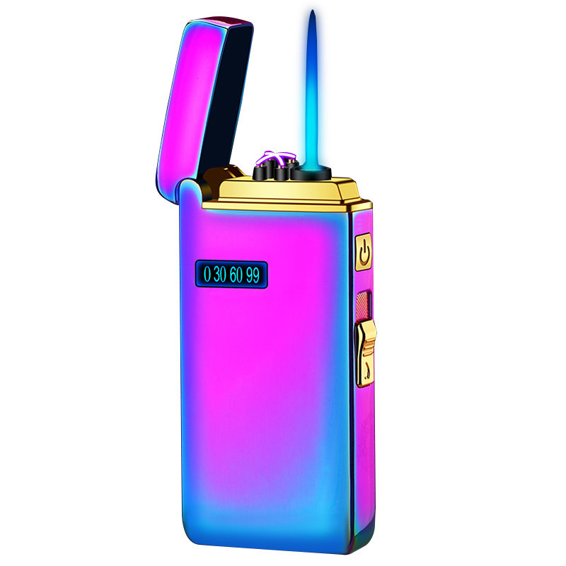 Windproof USB ARC Electric Lighter  Plasma Metal Butane Turbo Torch Lighters Gas-Electricity Double Fires Gadgets for Men