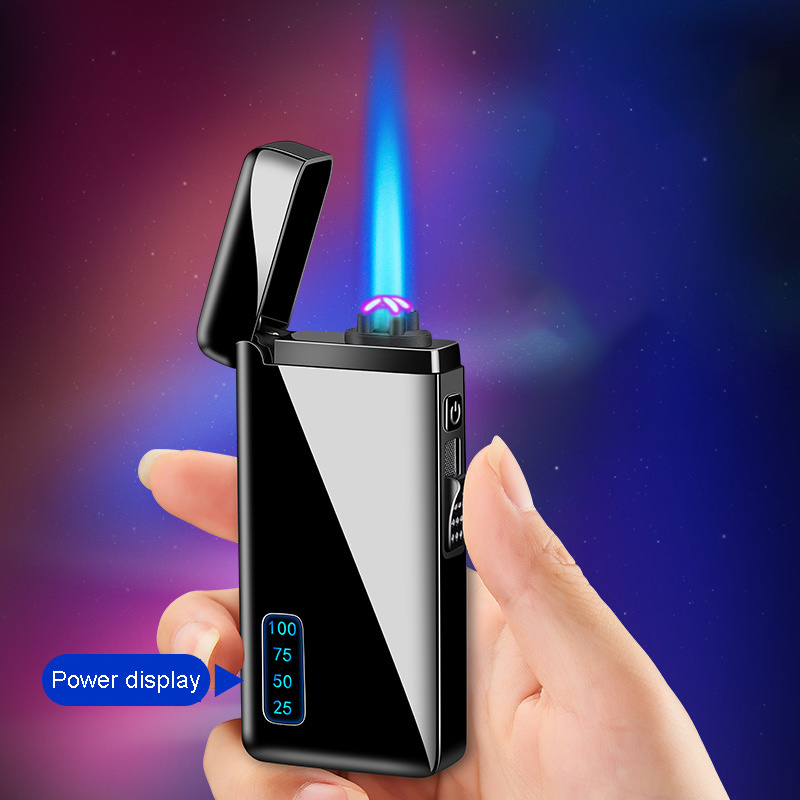 Gas-Electricity Dual Purpose Lighter For Cigar Windproof USB Plasma ARC Lighters Refillable Gas Torch Butane Jet Encendedores