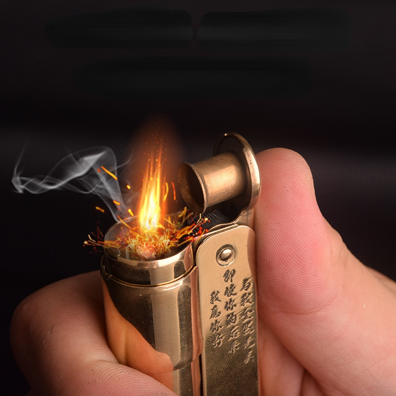 IMCO Original Copper Kerosene Lighter 6600 Gasonlion Petrol Flint Fire Ignition Mechanical Cigarette Lighter Smoking Accessories