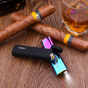 Creative Portable Encendedor Electrico Smoking Accessories Usb Rechargeable Turbo Cigarette Plasma Lighter Gadgets For Men