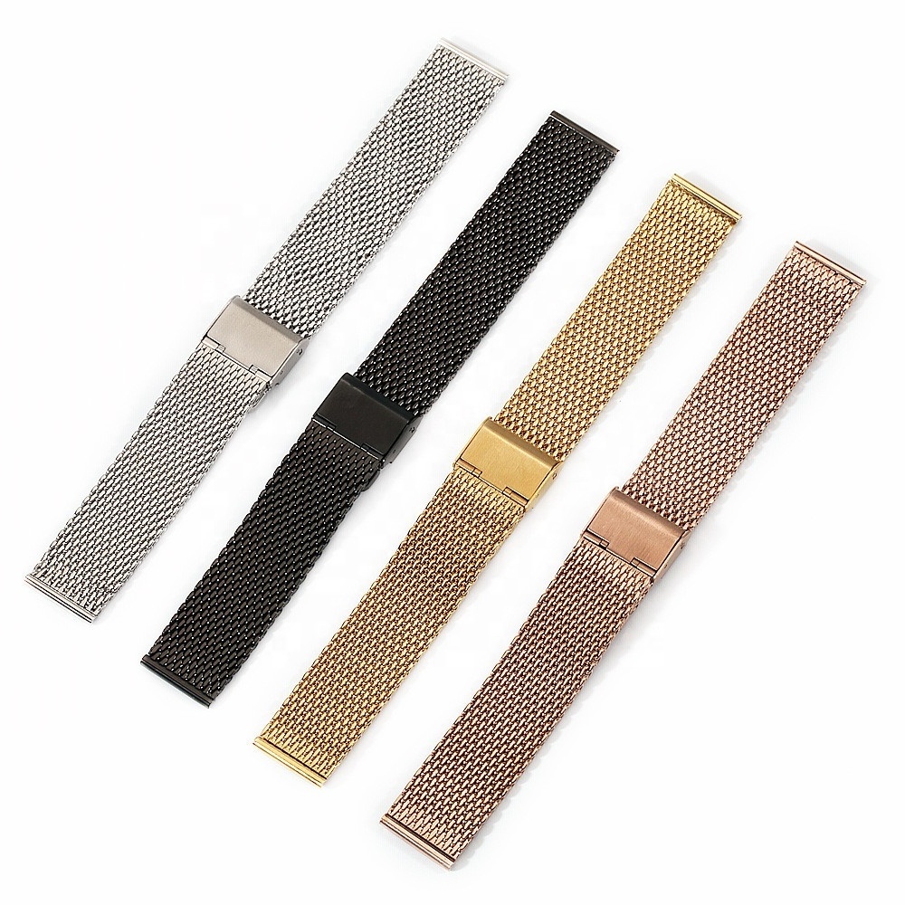 Universal Milanese Loop Watch Band 18mm 20mm 22mm 24mm  Women Men Mesh Stainless Steel Replacement Strap Wrist Bracelet