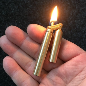 Retro Brass Flint Kerosene Lighter Nunchaku Free Fire Grinding Wheel Gasoline Lighter Metal Cigarette Lighter Gadget For Men