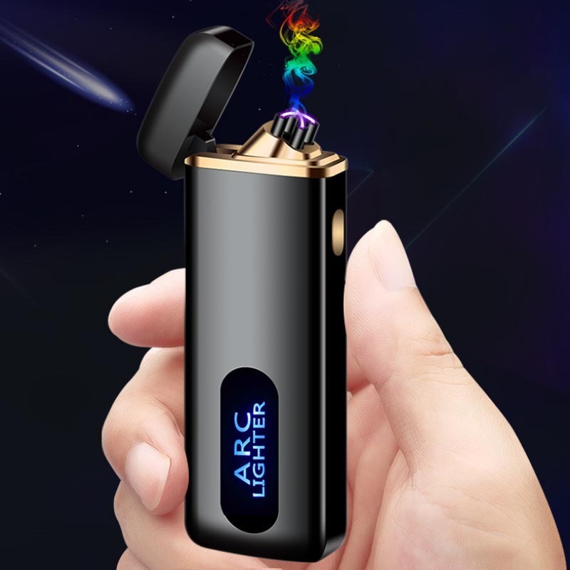 Rechargeable USB Electric Lighter With Plasma Dual ARC Effect Gadgets For Men Flameless Cigarette Encendedor Electrico Windproof