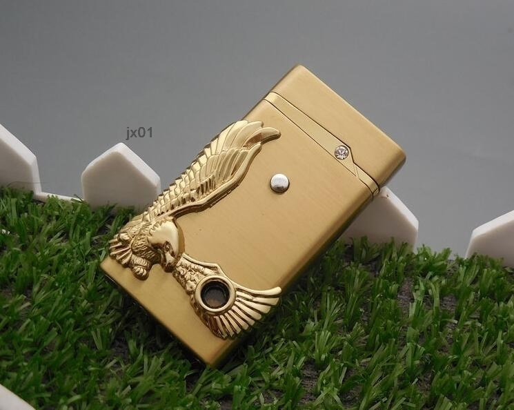 Embossed Eagle Inflatable Touch Electronic Induction Lighter Personality Thin Windproof Gas Lighter