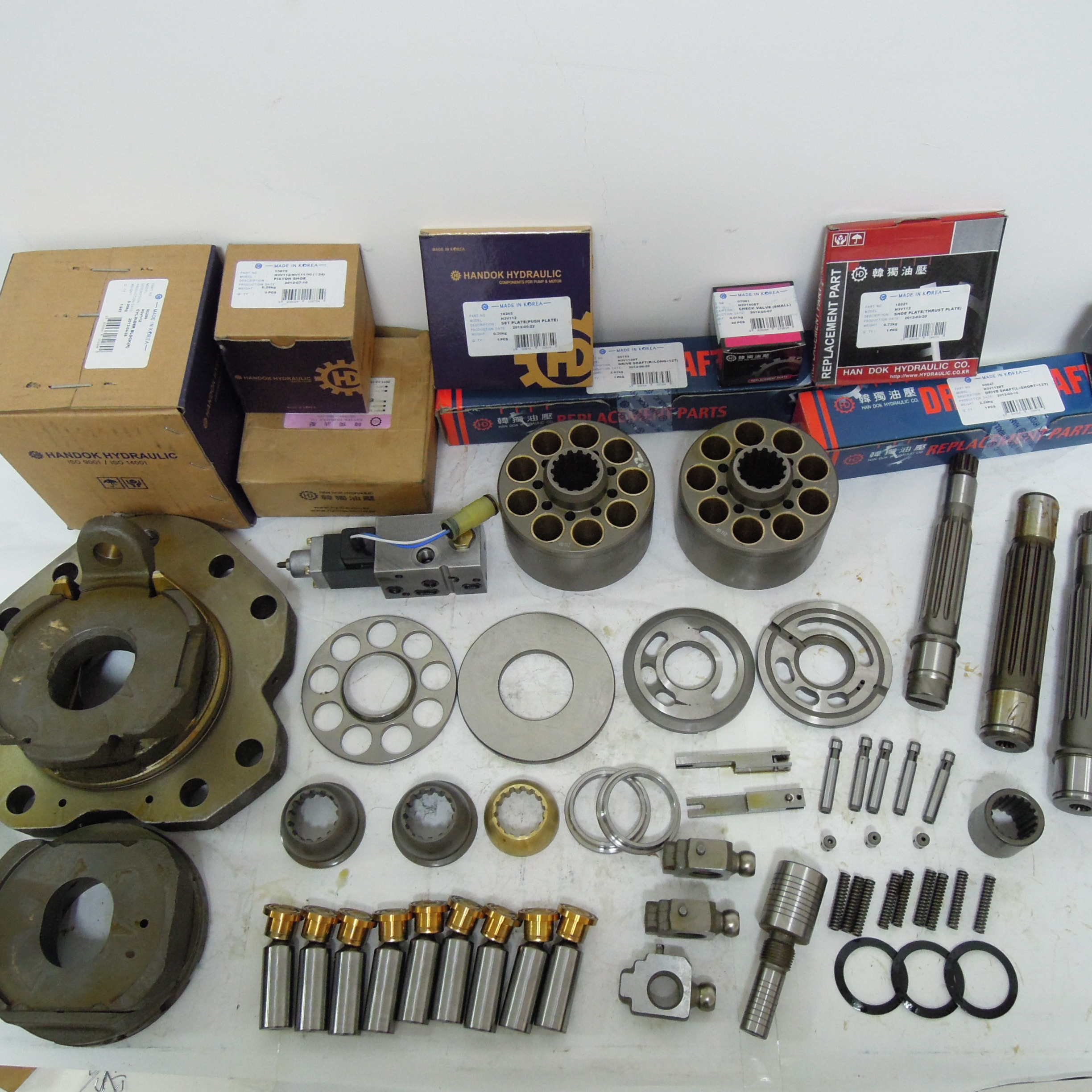 K3V112/K3V112DT hydraulic pump parts (swash plate, plunger, cylinder block) HANDOK, DH220/R225/SH200A1/EC210B excavator parts