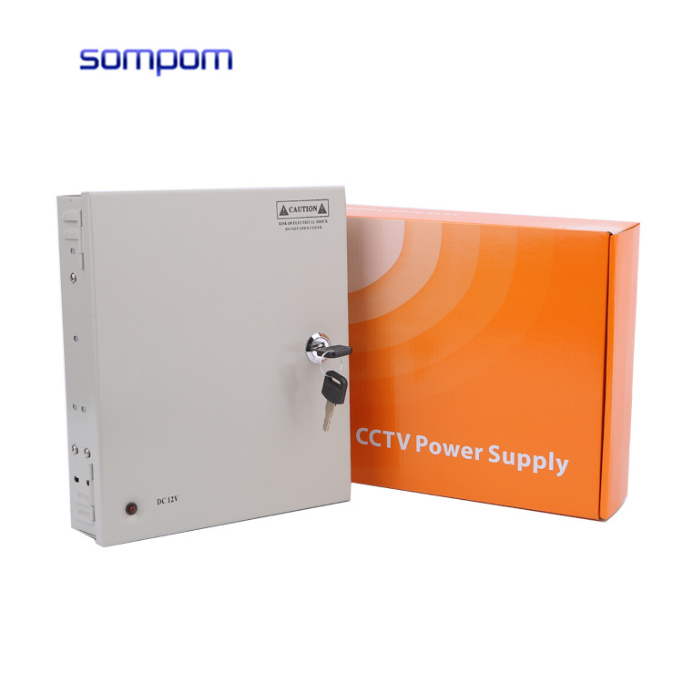 Wholesale 12V 5A 9CH Cctv Power Supply With Battery Backup Cabinet Metal Box