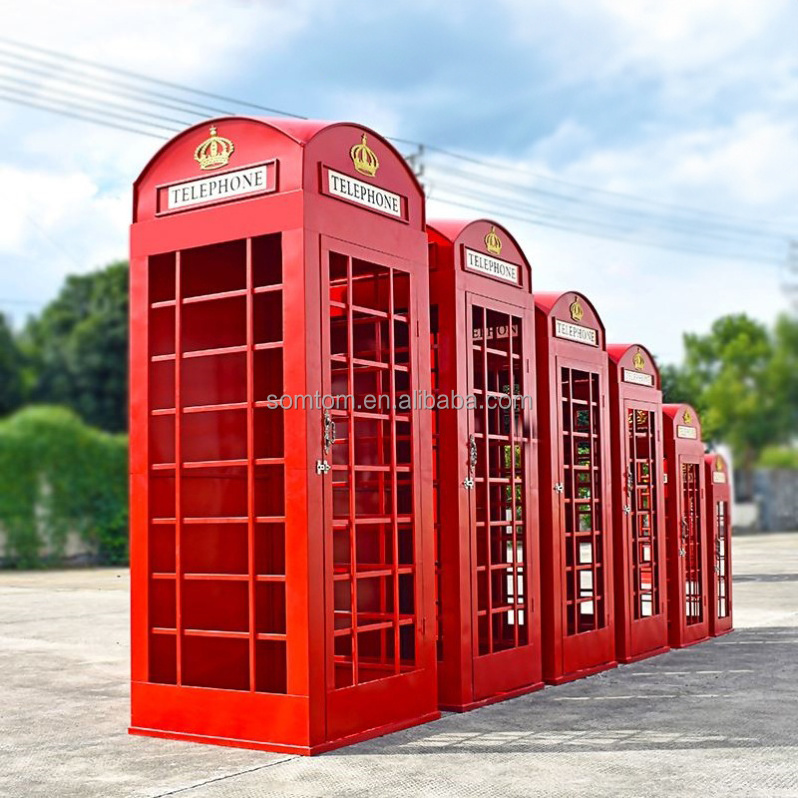 Hot Sale Antique London Phone Telephone Booth for Outdoor Decoration London Telephone Booth Decoration