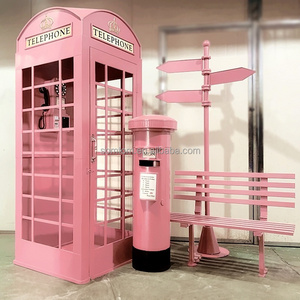 Hot Sale Antique London Phone Telephone Booth for Outdoor Decoration London Telephone Booth Decoration