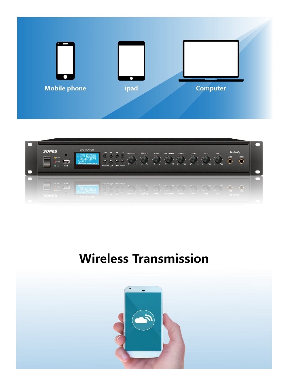 speakers with mixer amplifier public address system audio professional full set public address pa system power amplifier