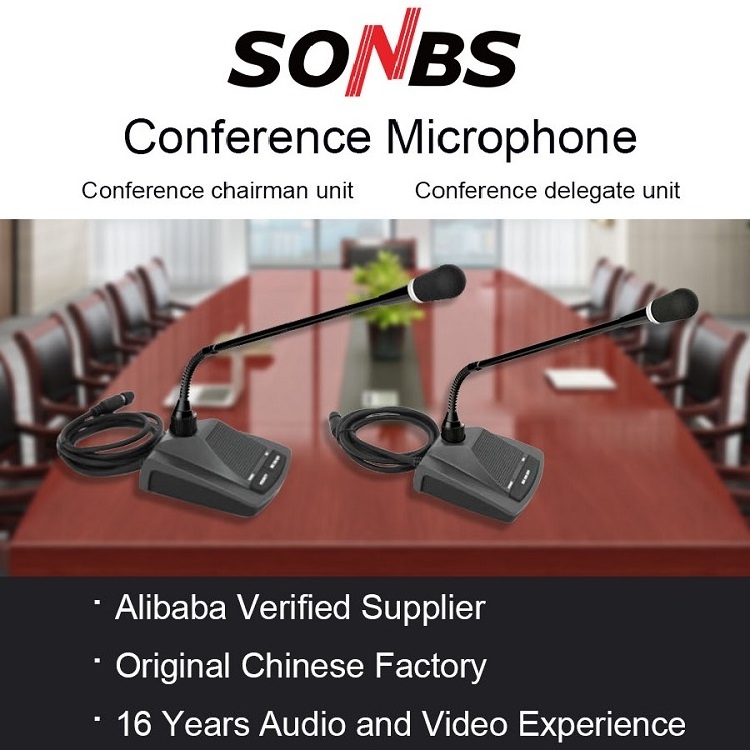 wired cable audio conference room desktop mic microphone and speaker set gooseneck microphone with speaker connection