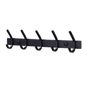 Sondoly Black 6 hooks Stainless steel coat hook AND Clothing Hanger coat hook rack