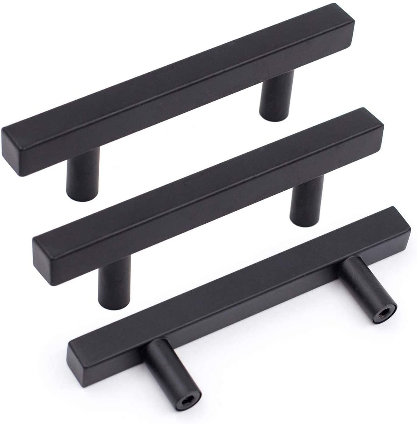 Black Cabinet Pulls 3 inch Black Drawer Pulls Modern Kitchen Hardware Stainless Steel Cabinet Hardware for Dresser Cupboard