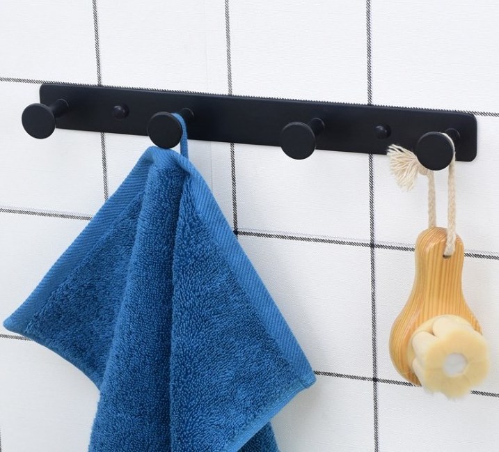 Sondoly Wall Mount Coat Rack  5 Tri Hooks Stainless Steel Adhesive Towel Hooks for Bathroom