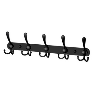 Stainless Steel Coat Robe Hat Clothes Wall Mount Hook Heavy Duty Hanger 5 tri Towel Rack