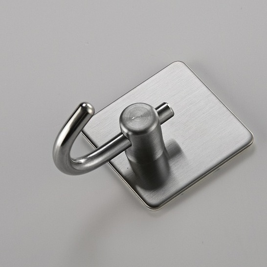 Sondoly Stainless Steel Brushed Nickel Bathroom Kitchen Organizer Self Adhesive Robe Towel Hook