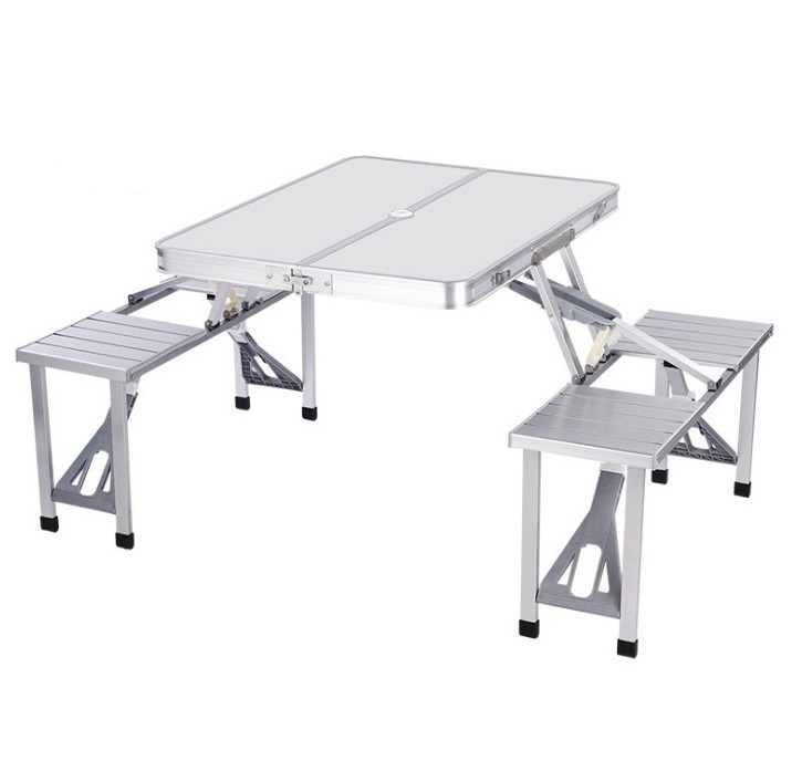 Outdoor Table and Outdoor Furniture General Use Aluminum folding picnic table with chairs