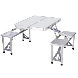 Outdoor Table and Outdoor Furniture General Use Aluminum folding picnic table with chairs