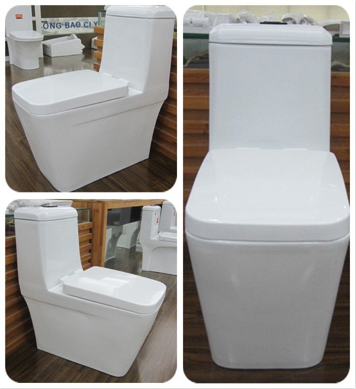 9215 Newest Design Toilet Closet Model One Piece Ceramic Floor Mount Siphonic Jet Flushing Toilet