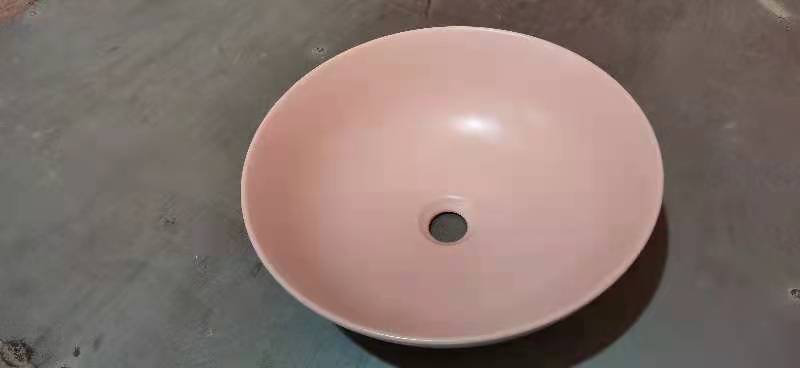 322 Above Counter Basin wash basin matte glaze ceramic round Diamond circular Art basin