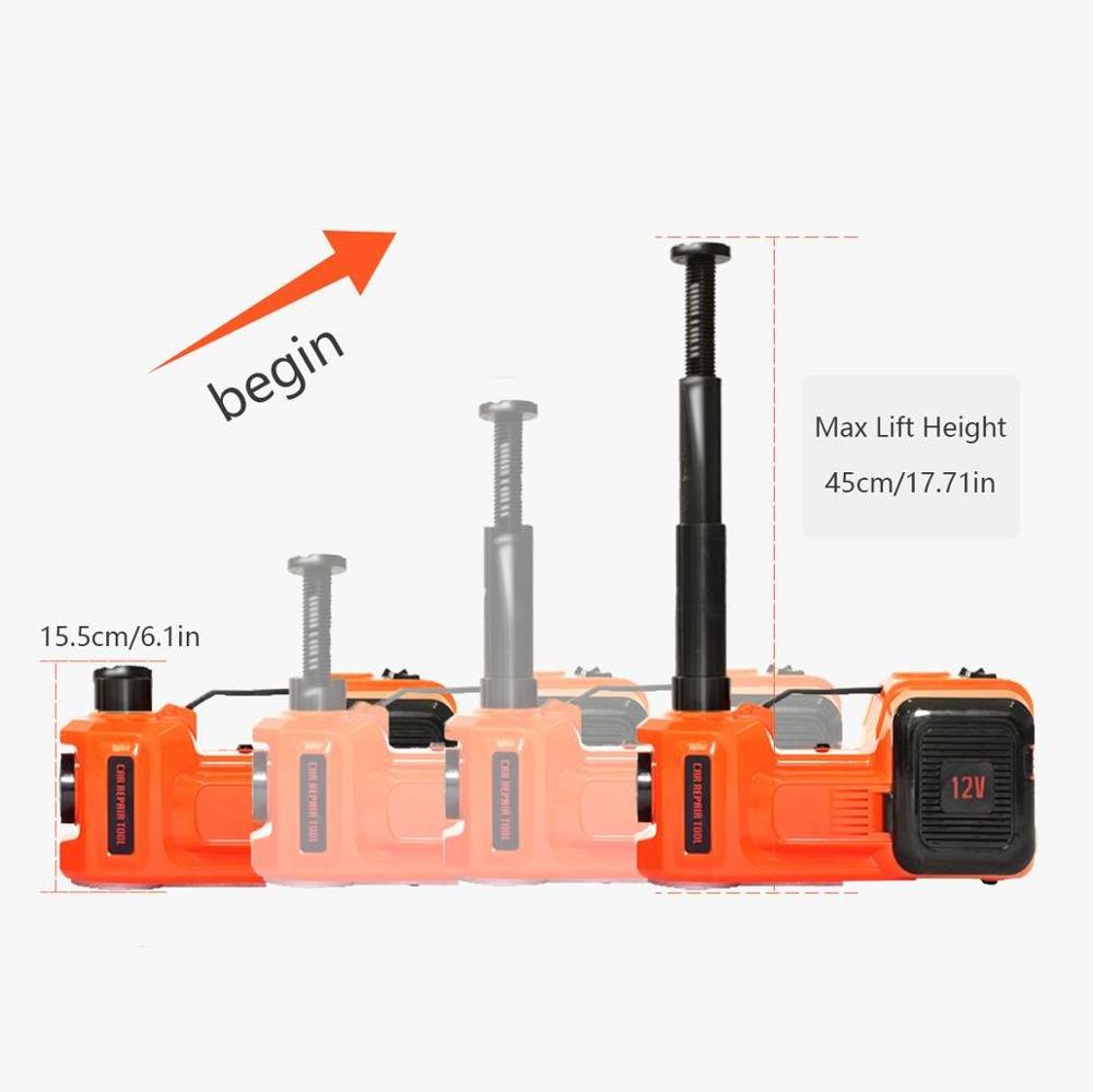 Car Jack Kit Electric Hydraulic Jacks 3 in 1 5ton  12V Floor Jack with Impact wrench Inflator Pump Truck Tire Repair Tool