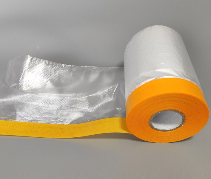 HDPE Tape and Drape painter masking film plastic dustproof drop cloth/sheet for car painting or in door use