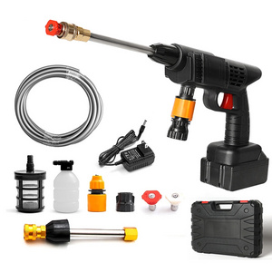 24V/48V Cordless High Pressure Washer With Foam Cannon Battery Powered Car Washer Machine Washer Gun Kit for Car Garden Cleaning