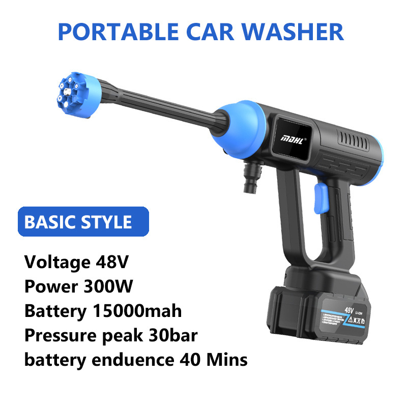 Car Gadgets 2023 48V High-Pressure Car Washer Surface Cleaner Gun Electric Cordless Pressure Washer 30Bar Car Wash Kit