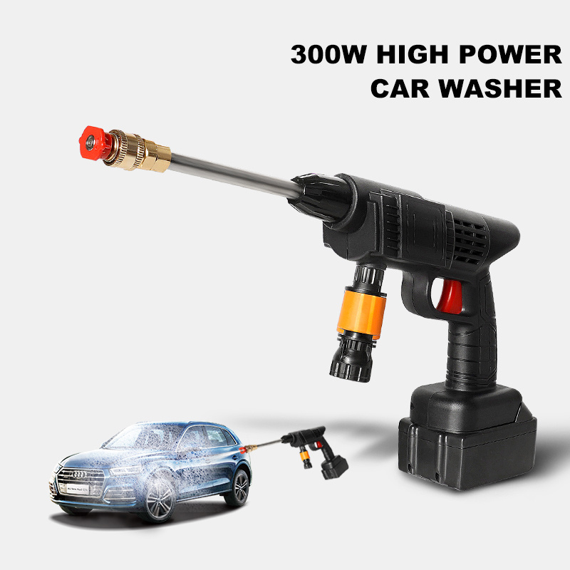 24V/48V Cordless High Pressure Washer With Foam Cannon Battery Powered Car Washer Machine Washer Gun Kit for Car Garden Cleaning