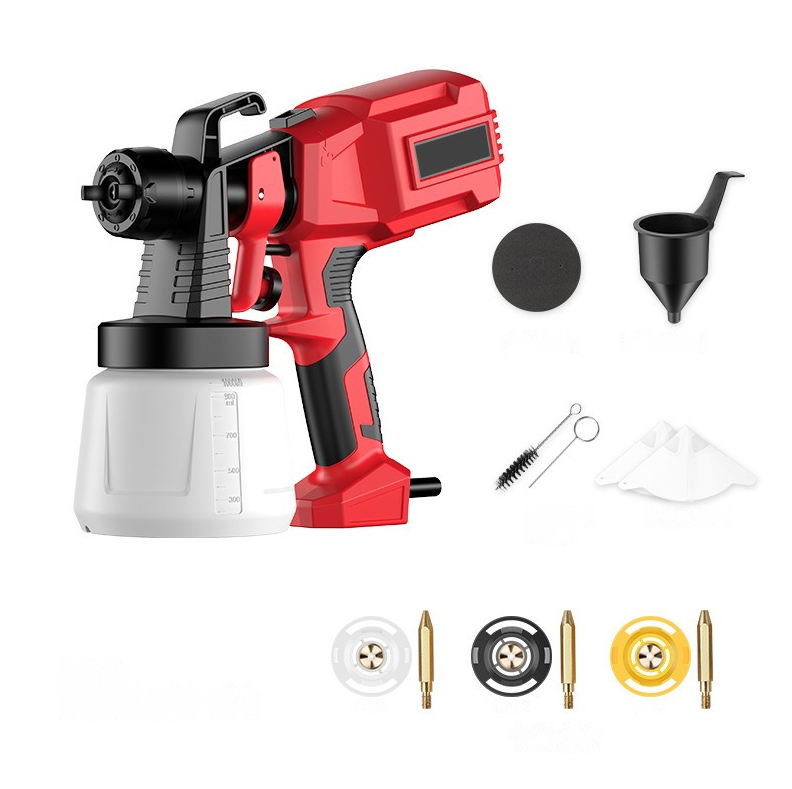 New portable electric paint sprayer 800W/1100w high-pressure airless paint spray gun with US UK EU plug,3/5 Copper Nozzles & 3 S