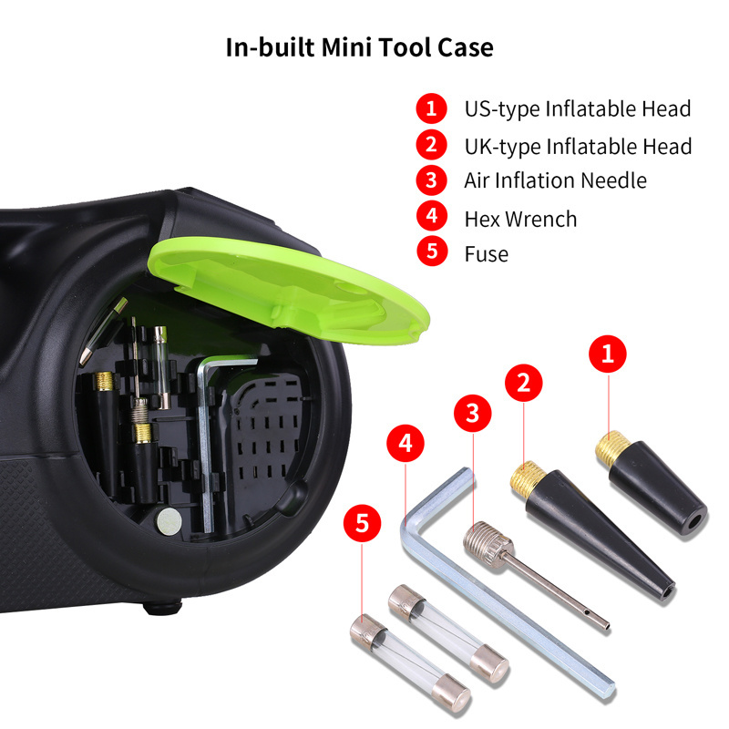 Electric Multifunctional Digital Jack Tools 3 in 1 Car Electric 5T Hydraulic Jack with Impact Wrench Inflator Pump LED