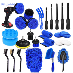 Hot-sale 26pcs Car Detailing Brush Set Car Washer Tool Electric Drill Brush Car Cleaning Brush Kit Polishing Pad Set