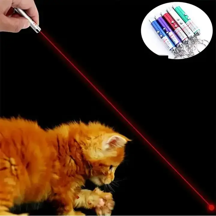 2023 Hot Selling Laser Cat Funny Stick Red Blue Light Laser Infrared Electronic Cat Funny Toy Pet Toy Supplies Wholesale