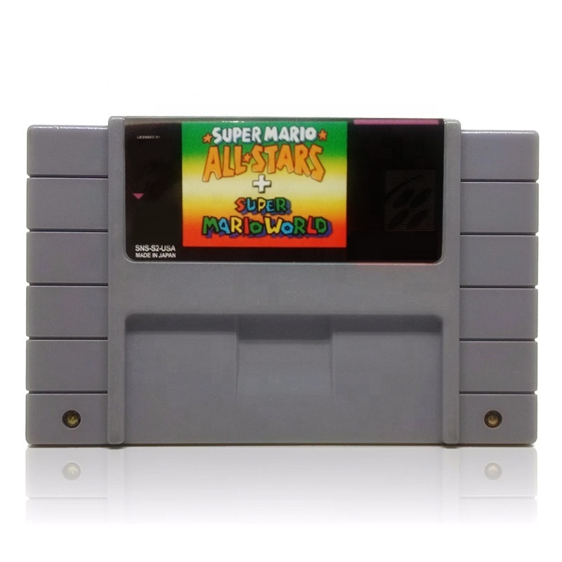 New Arrival for Super Nintendo Entertainment System Battery Save Game Cartridge SNES Retro Classic Added Games for Super Marlo