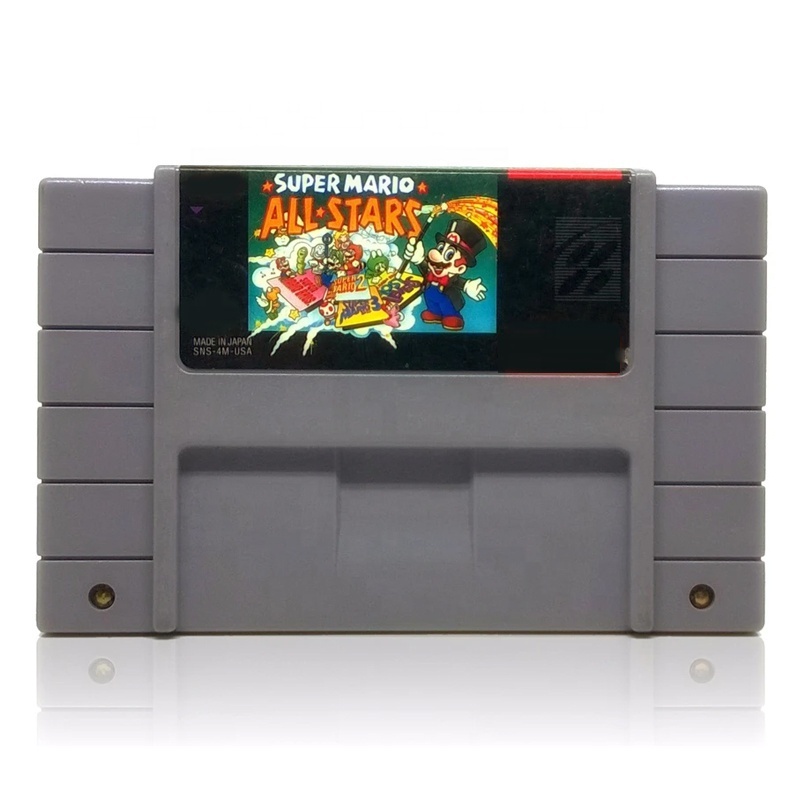 New Arrival for Super Nintendo Entertainment System Battery Save Game Cartridge SNES Retro Classic Added Games for Super Marlo